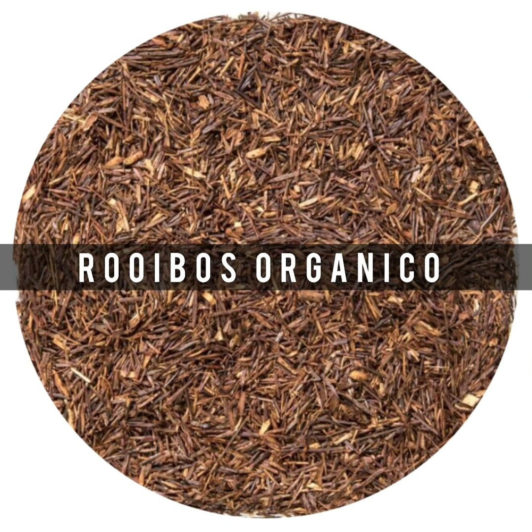 Rooibos organico 100g Rooibos sudafricano orgánico! Un delicioso brebaje por sí solo, el rooibos tiene una dulzura natural y un sutil sabor a vainilla.