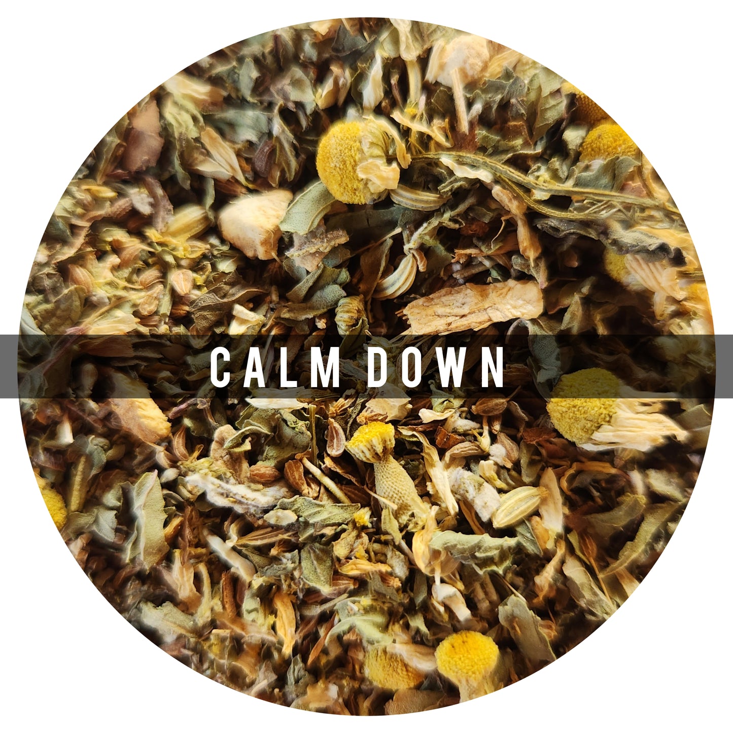 *Calm Down: Rendimiento 45 a 50 bebidas. Una combinación calmante que ayuda aliviar los gases, calambres y dolores intestinales