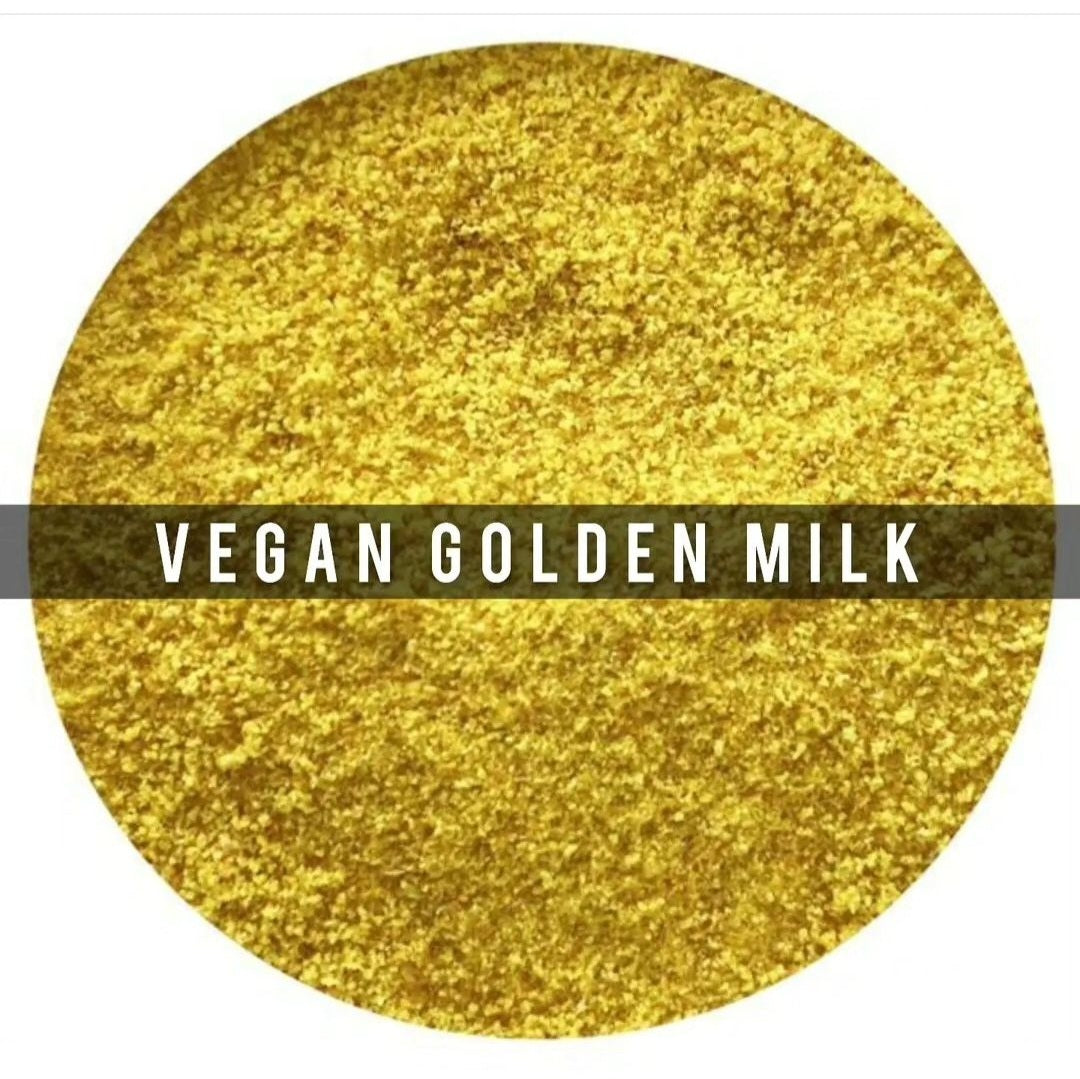 Golden Milk Vegana 90g:La Curcuma cuenta con poderosas propiedades antinflamatorias, nuestra mezcla de bienestar instantáneo, ayuda a la digestion y reduce la inflamación general.  
Ingredientes: curcuma en polvo, azucar de coco, leche de coco y vainill