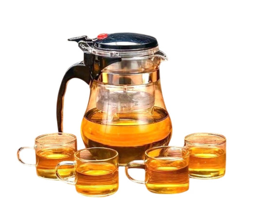 *-Combo Tetera / Prensa con filtro de 1000ml + 1 Bolsas de su eleccion  + 4 tacitas de 3onz cu
