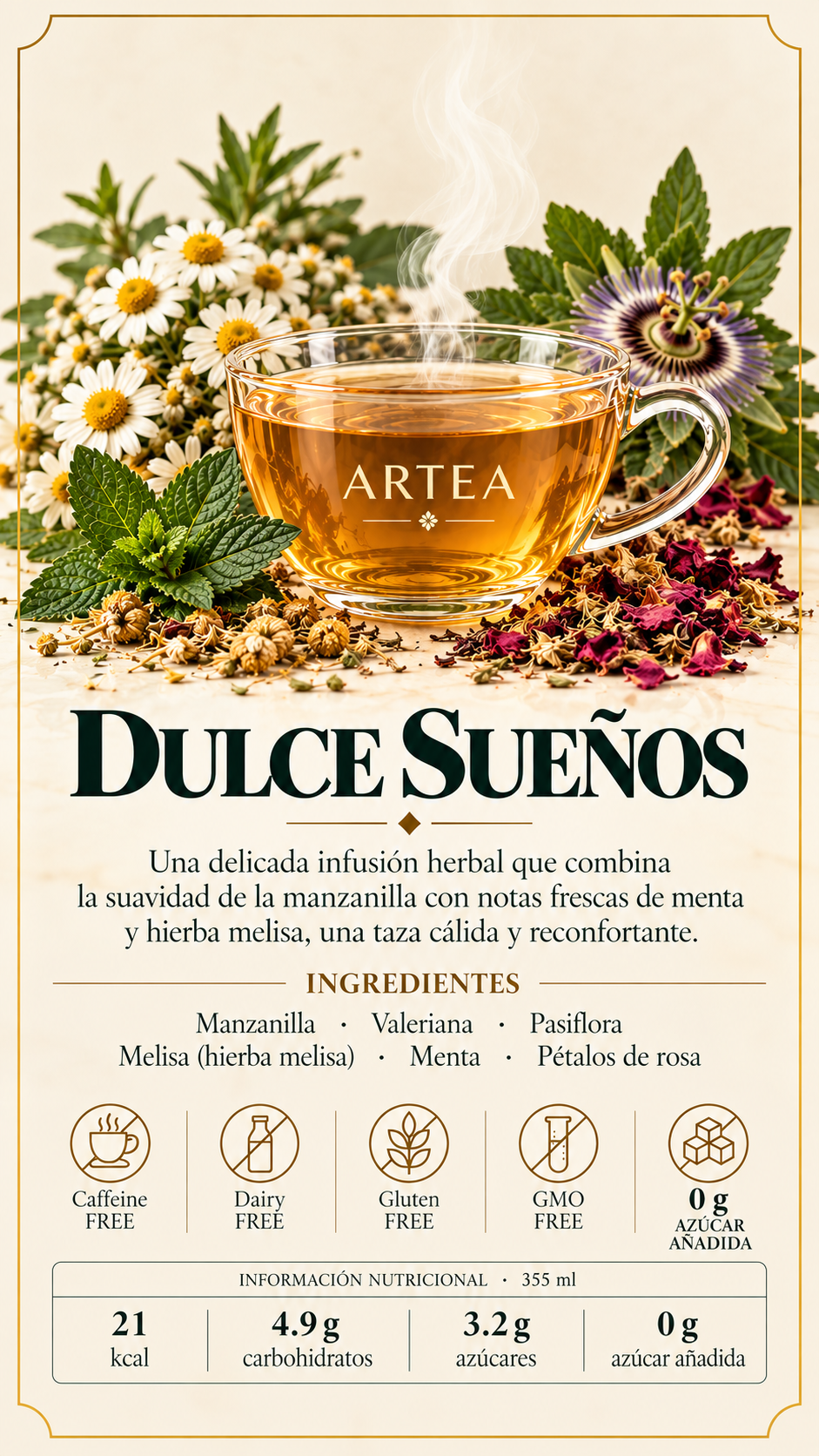 **Bestseller** Dulce sueños¡Macros en base de 10g de Tisana, Descanse tranquilo con esta mezcla relajante para la hora de acostarse que lo enviará al país de los sueños tan rápido que no tendrá tiempo para contar ovejas!