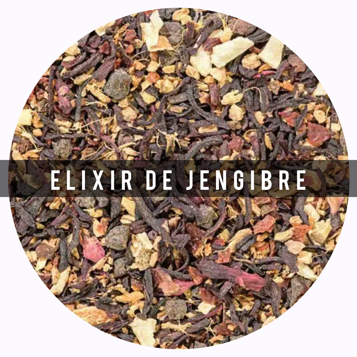 Elixir de Jengibre 100g una tisana vibrante y reconfortante que combina la intensidad cálida del jengibre con la frescura cítrica de la mandarina y la acidez natural de la flor de Jamaica.
Esta mezcla artesanal ofrece un equi